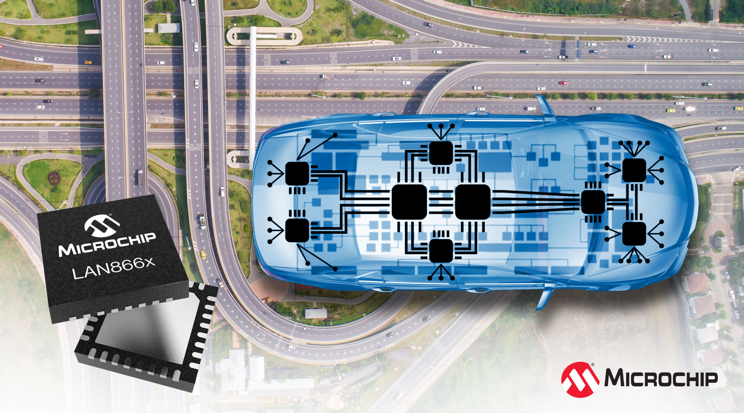 Microchip Introduces 10BASE-T1S Endpoint Devices for Automotive Zonal Architecture